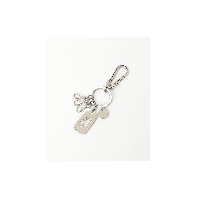 agnes b KH03-01 Men's Key Chain, Silver
