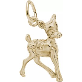 Rembrandt Gold-Plated Sterling Silver Fawn Charm by Rembrandt
