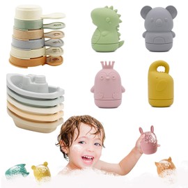 Mailfull 15er Set Badewannenspielzeug Wasserspielzeug Kinder mit Aufbewahrungstasche Süße Spritztiere Badewanne Badespielzeug Baby ab 1 2 3 Jahr