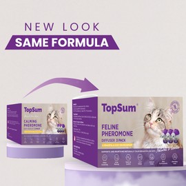 TopSum Cat Pheromones Calming Diffuser: Premium Pheromone Diffuser for Cats - Cat Pheromones Diffuser - Cat Calming Diffuser - Cat Calming Pheromone Diffuser (3 diffusers+ 3 Refills)