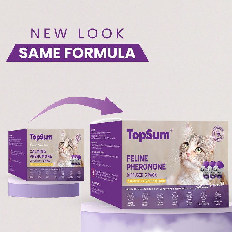 TopSum Cat Pheromones Calming Diffuser: Premium Pheromone Diffuser for Cats