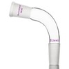BorinGlass Borosilicate Glass Distillation Adapter, Distilling Adapter 105 Degree Bent