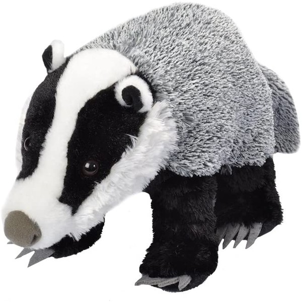 Wild Republic Badger Plush, Stuffed Animal, Plush Toy, Gifts for Kids, Cuddlekins 12 Inches