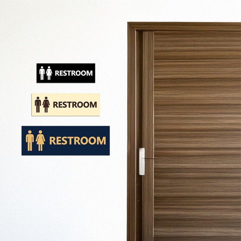Signs ByLITA Basic - Letrero unisex para baño (azul) -