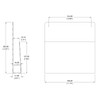 FixtureDisplays 12X12X1.45" Wallmount Clear Plexiglass Acrylic File Holder Book Chart