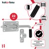 KOTARBAU® Garage Door Bolt Bolt Galvanised Silver with Rubber Handle