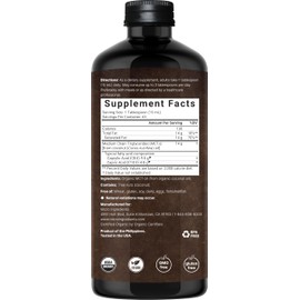 MCT Oil Organic, 32 fl oz |100% Virgin Coconut with C8 + C10 Fatty Acids | Great for Coffee or Dressings | Unflavored, Keto, Vegan
