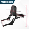 DSISIMO Motorcycle Passenger Backrest Sissy Bar With Back Rest Cushion
