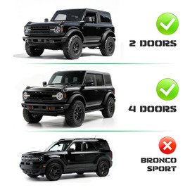 KUAFU Splash Shield Compatible with 21-25 Bronco Mud Guard Fender Flares