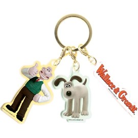 Tees Factory WG-5546275SD Wallace and Gromit 3 Charm Key Holder, Standard, H2.3 x W 1.5 x D 0.1 inches (59 x 38 x 3 mm)