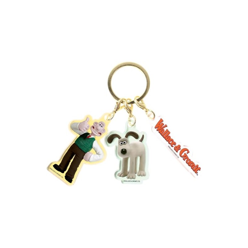 Tees Factory WG-5546275SD Wallace and Gromit 3 Charm Key Holder,