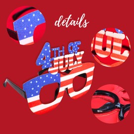 Needzo 4th of July Party Accessory Set, USA Flag Headband and Sunglasses, One Size Fits Most, 2 Items