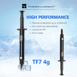 Thermalright TF7 4Grams High Performance Thermal Paste for CPU/GPU/All Radiators,Thermal Conductivity is 12.8W/mk,Laptops and Desktops Cooler,Long Durability(Including Scraper)