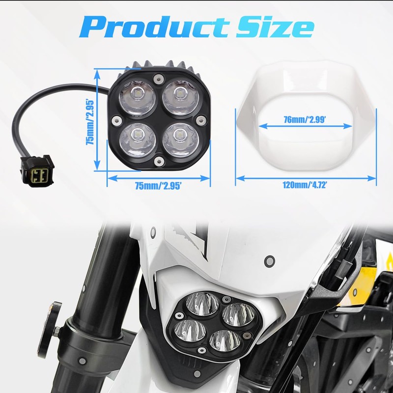 URLWALL Upgraded Headlight for Sur Ron Ultra Bee, Plug N