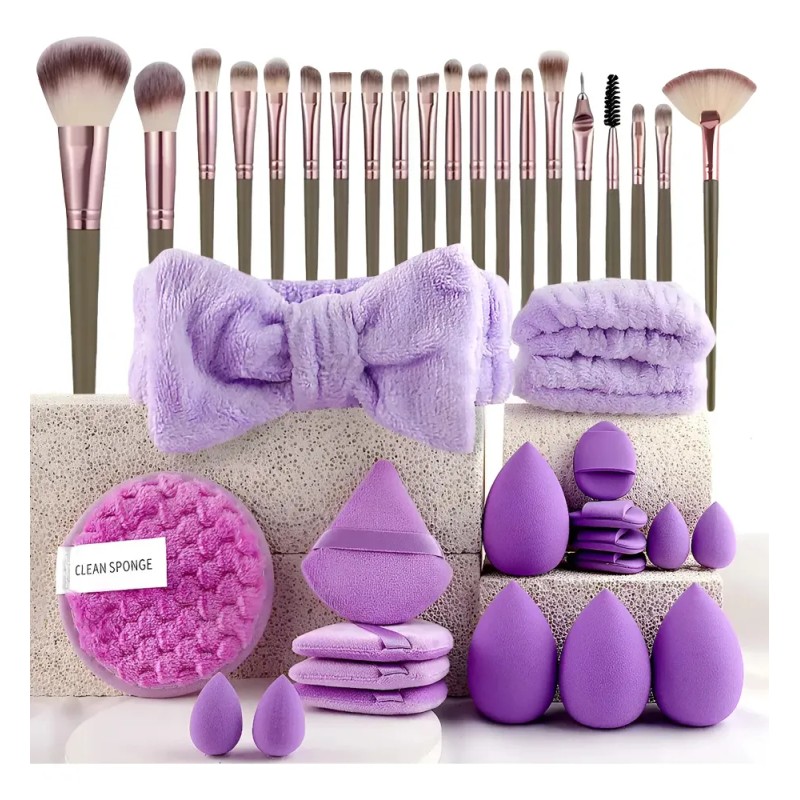 Kit De Herramientas De Maquillaje, 40 Piezas, Brochas D