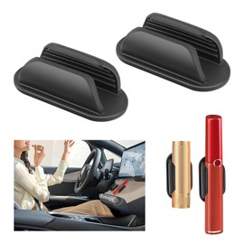 2PCS Car Lipstick Holder,Silicone Upright Lip Chapstick Holder for Car Air Vents,Center Console,Strong Adhesive Car Lip Balm Holder Fun Car Accessories as