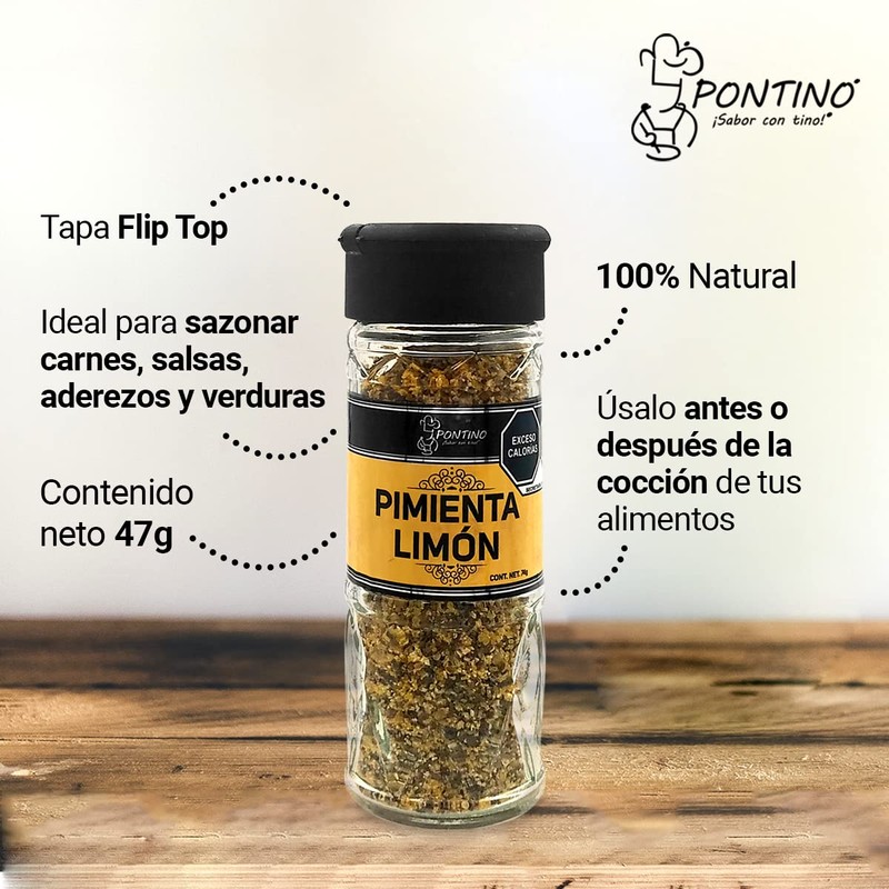 Pontino Pimienta Limon 74 Gramos 2 Piezas