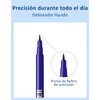 Erinde Delineador Líquido Waterproof, Larga Duración & Alta Pigmentación,#D06 Azul