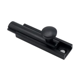 Joyangy 2 Inch Solid Copper Surface Bolt, Copper Slide Bolt Lock, Cabinet Surface Bolt with Screws, Matte Black