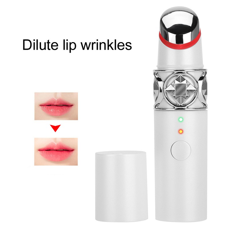 Portable Electric Heating Eyes Lip Massager Light Therapy Wrinkles Removing