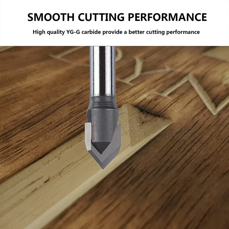 SpeTool V Groove Router Bit Chamfer Router Bits Solid Carbide