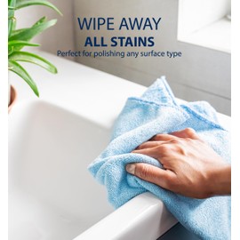 SparkleZen Microfiber Cleaning Cloth - 10 Pack Ultra Absorbent 40 x 40 cm Large Microfibre Cloths Cleaning for Home, Car, and Electronics - Multipurpose Scratch-Free, Lint Free Cloths for Cleaning