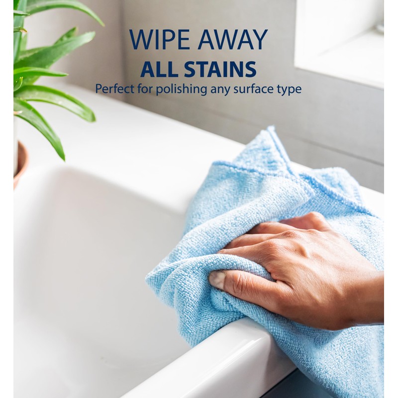 SparkleZen Microfiber Cleaning Cloth - 10 Pack Ultra Absorbent 40