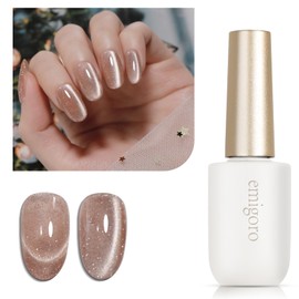 emigoro Magnetic Nails, Glitter, Flash Nails, Sparkling, Magnetic Gel, Color Gel, Flash Gel Nails, Pink, Glitter Gel, Single Color, Large Capacity 0.51 fl oz (15 ml), Suitable for Beginners