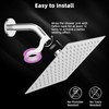 Hibbent All Metal 8 Inch Shower Head, High Pressure Stainless