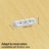 Apromisith USB Cable Organizer Clips Cord Holder,12 Packs (3-Slots) White