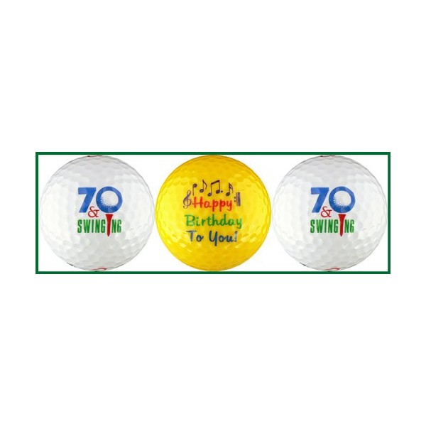 EnjoyLife Inc Seventy & Swinging Birthday Golf Ball Gift Set
