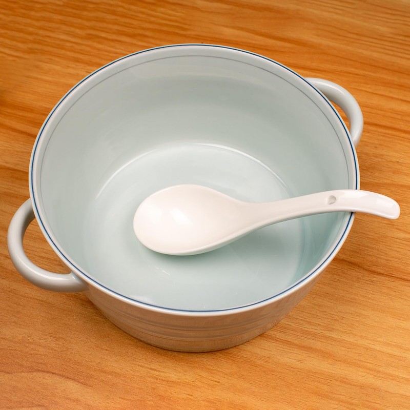 Soup Spoons Set of 8, Ceramic Chinese Soup Spoon, Asian