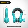 Nilight 2 Pack 3/4" D-Ring Shackle with 7/8" Screw 887lbs