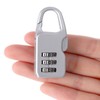 Mini Combination Dial Lock Silver 1P 10ea
