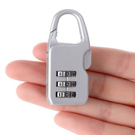 Mini Combination Dial Lock Silver 1P 10ea