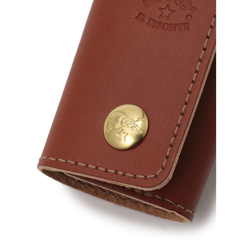 IL BISONTE Key Case, Leather, Genuine Leather, Cowhide Leather, Women's,
