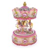 BestPysanky Floral Three Horses Carousel Spinning Musical Figurine