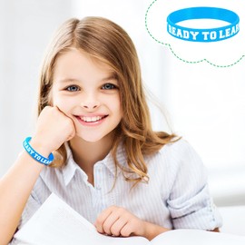 Welcome Back to School Bracelets Silicone Wristbands Rubber First Day of School Favors Rewards School Opens Prize for Students Teens Semester Begins School Party Supplies Decorations (60)