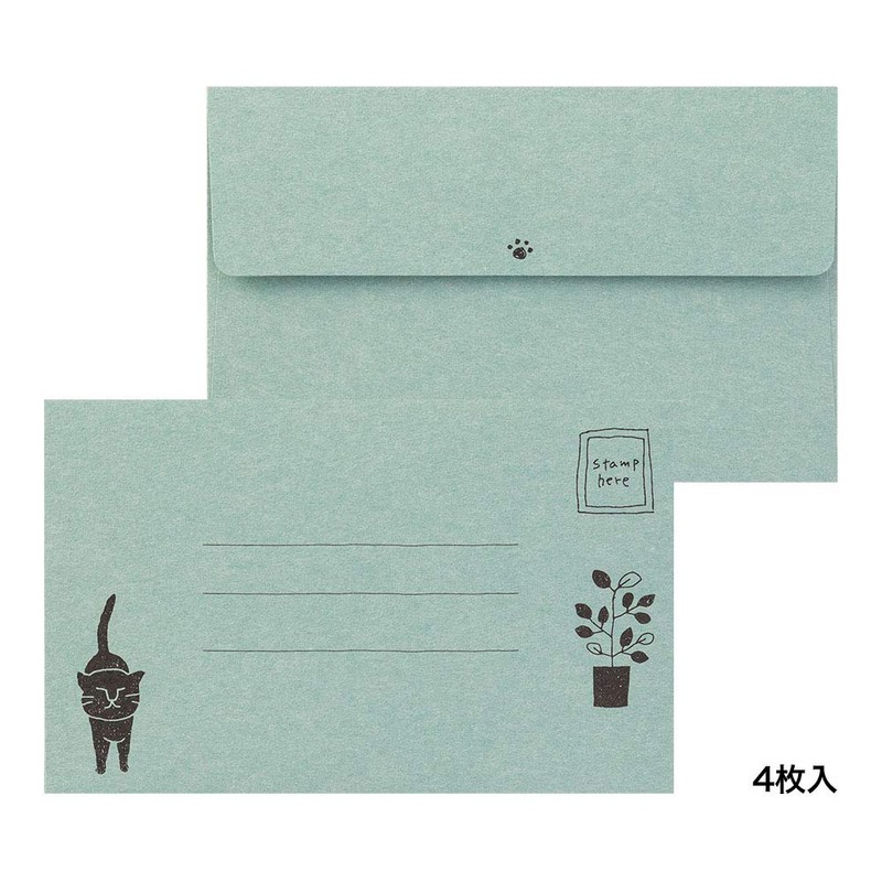 Midori Letter Set Egao Cat Pattern 91802542