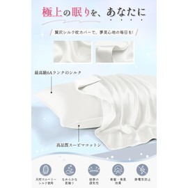 Utukky Silk Pillowcase [Hot Topic on TV] Pillow Cover, Single Sided Silk Pillowcase, Envelope Type Pillowcase, Washable, Reduces Sleeping Habits, Antibacterial, Odor Resistant, Beautiful Hair and