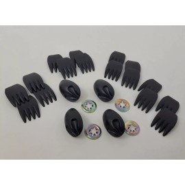 Zim's 4 Sets VTG Zims 40mm Black Plastic Koala Bear Nose & Paws Hands Craft Toy Animal