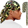 Durag for Men Women Camouflage Silk Durag Designer Durag with