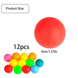 GroveEss 12 PCS Colored Table Tennis Balls,Games Training Ping Pong Balls,Cat Toys and Party Decoration Suitable Beginner Adult Not for Professional Athletes(Color Random)