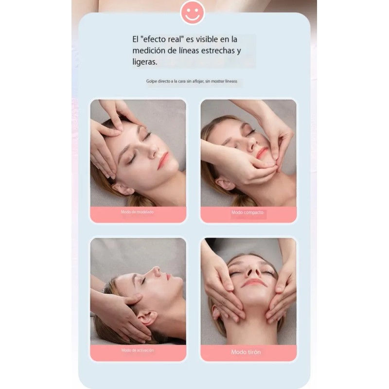 Microcorriente Lifting Antiarrugas Y Adelgazamiento Y Gel Rosa