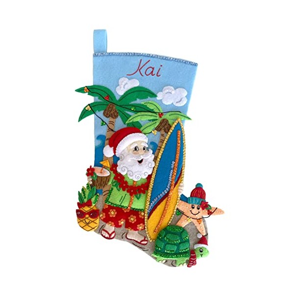 Tropical Tidings 18" Felt Christmas Stocking Kit
