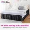 RIMELA Black Bed Skirt King Size 15 Inch Drop, Elastic