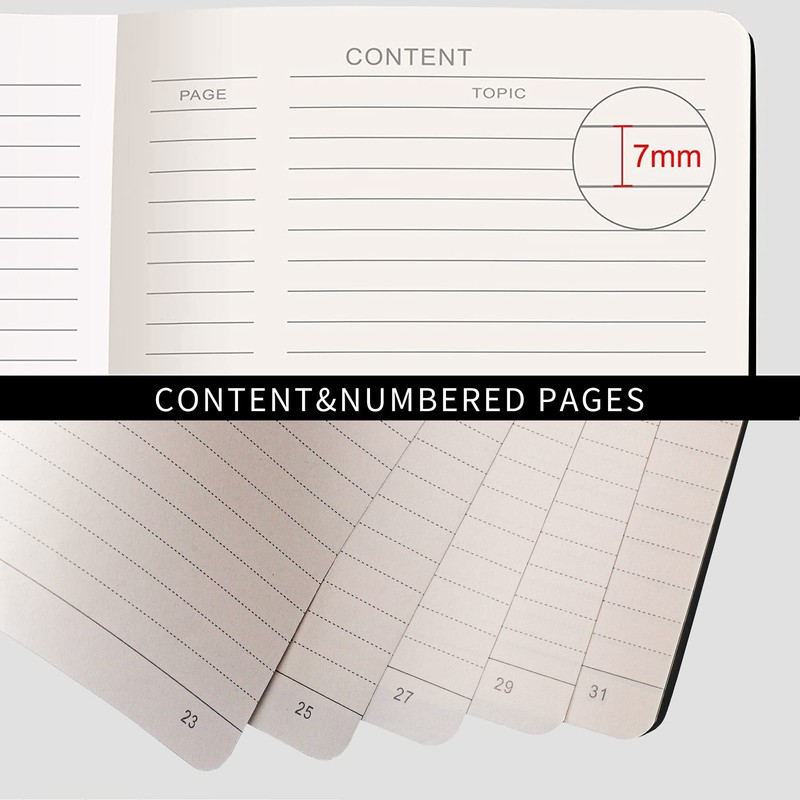 RETTACY Journal Notebook Lined - A5 Note Book Hardcover Thick