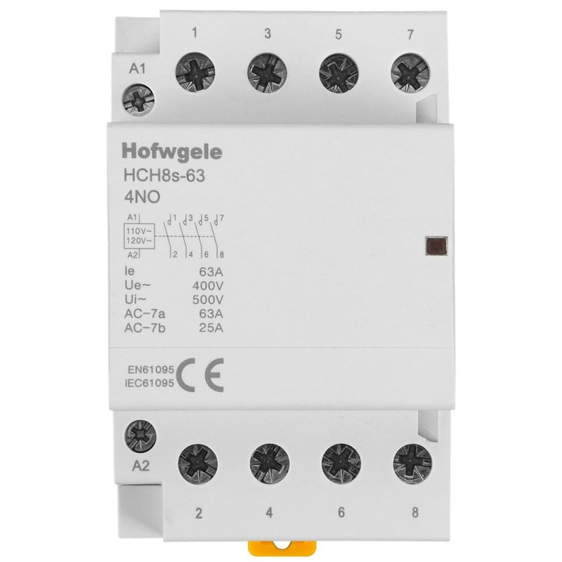 Hofwgele HCH8s-63 AC Contactor 4 Pole 63A 4NO Four Normally