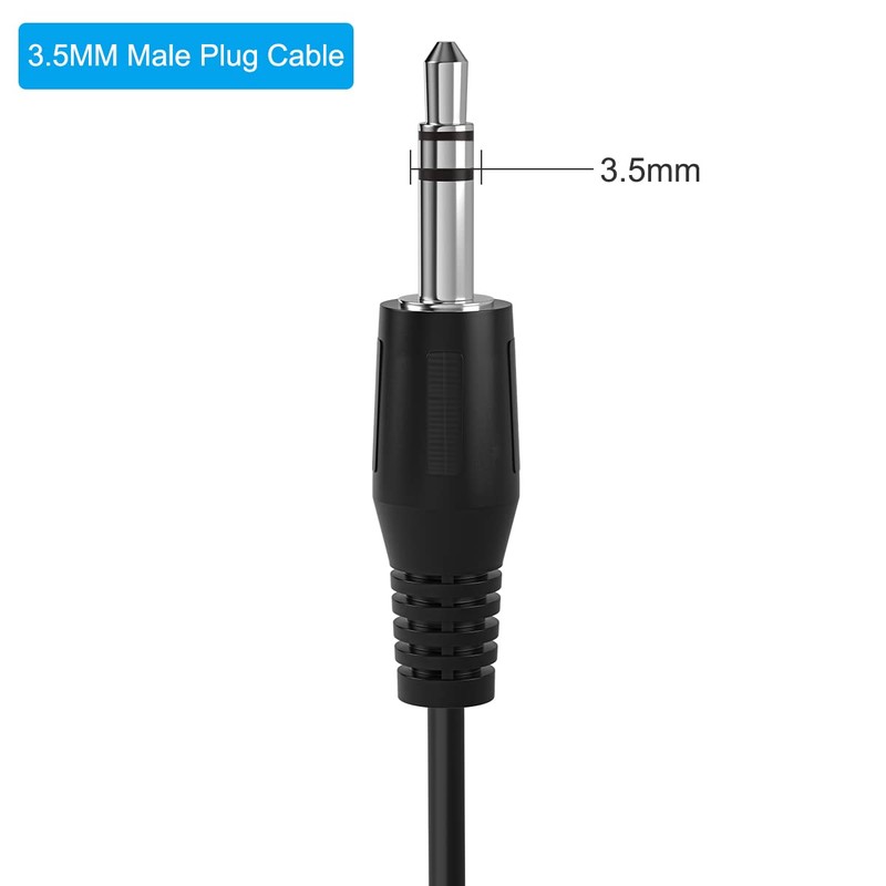 SIOCEN 6ft Long Replacement 3.5mm Male Plug to Bare Wire
