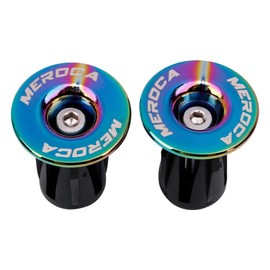 Samcos Bicycle Bike Bar End Plug Bar End Caps 1 Pair Aluminum Alloy Material Removable Accessories Anti-Slip Lightweight Durable Stability (Multi Color)